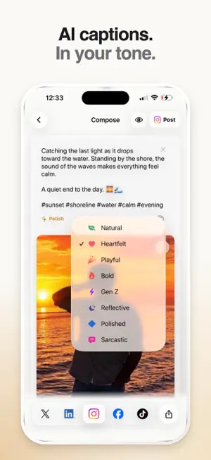 Zup: AI Captions & Posts screenshot 2