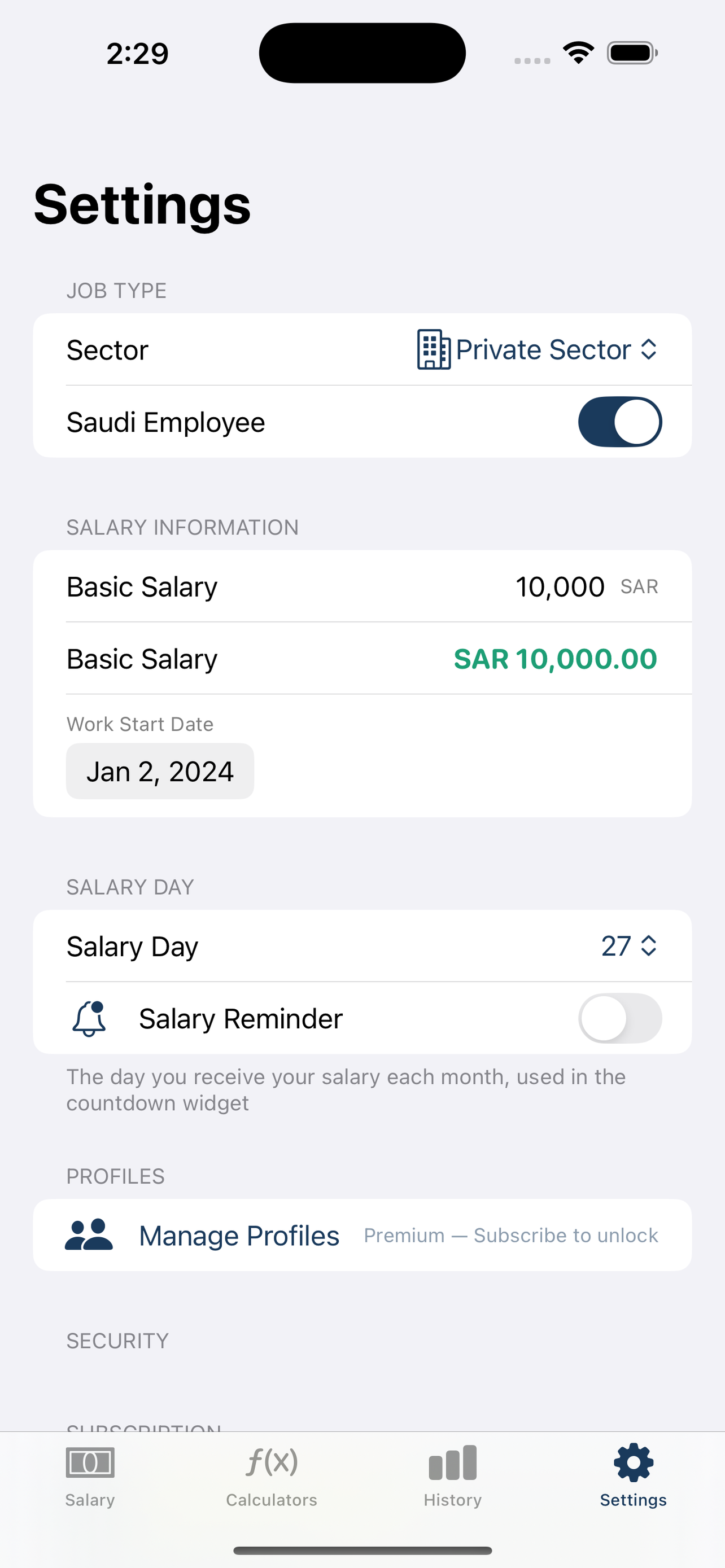 Riyali - Salary Calculator