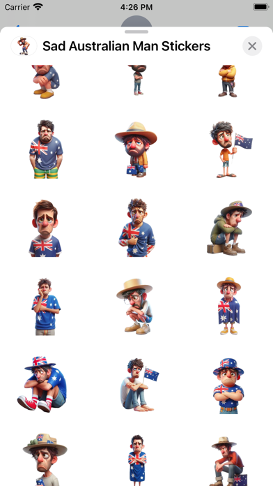 Screenshot #2 pour Sad Australian Man Stickers