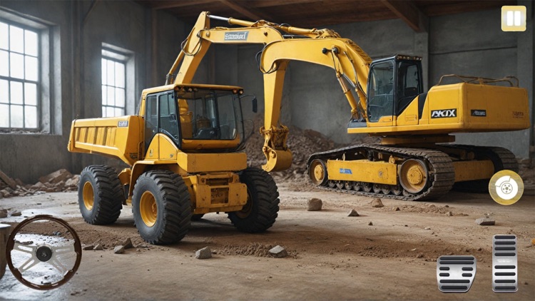 Construction city Excavator 3d