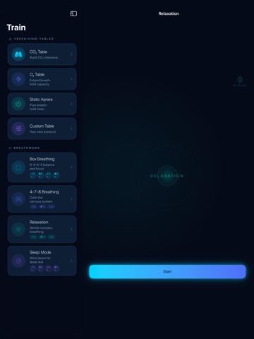 Breathing Exercises : VODA iPad screenshot