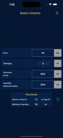 Gasto Urinario screenshot