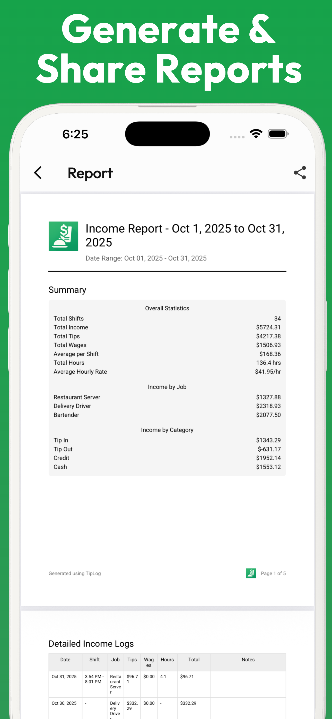 Tip Tracker & Log screenshot 7