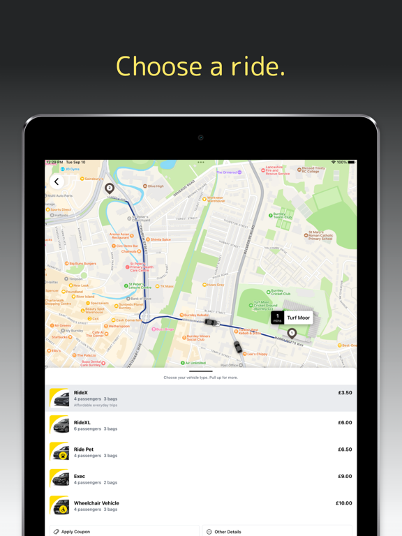 Delta Taxis iPad screenshot 6 - Travel app