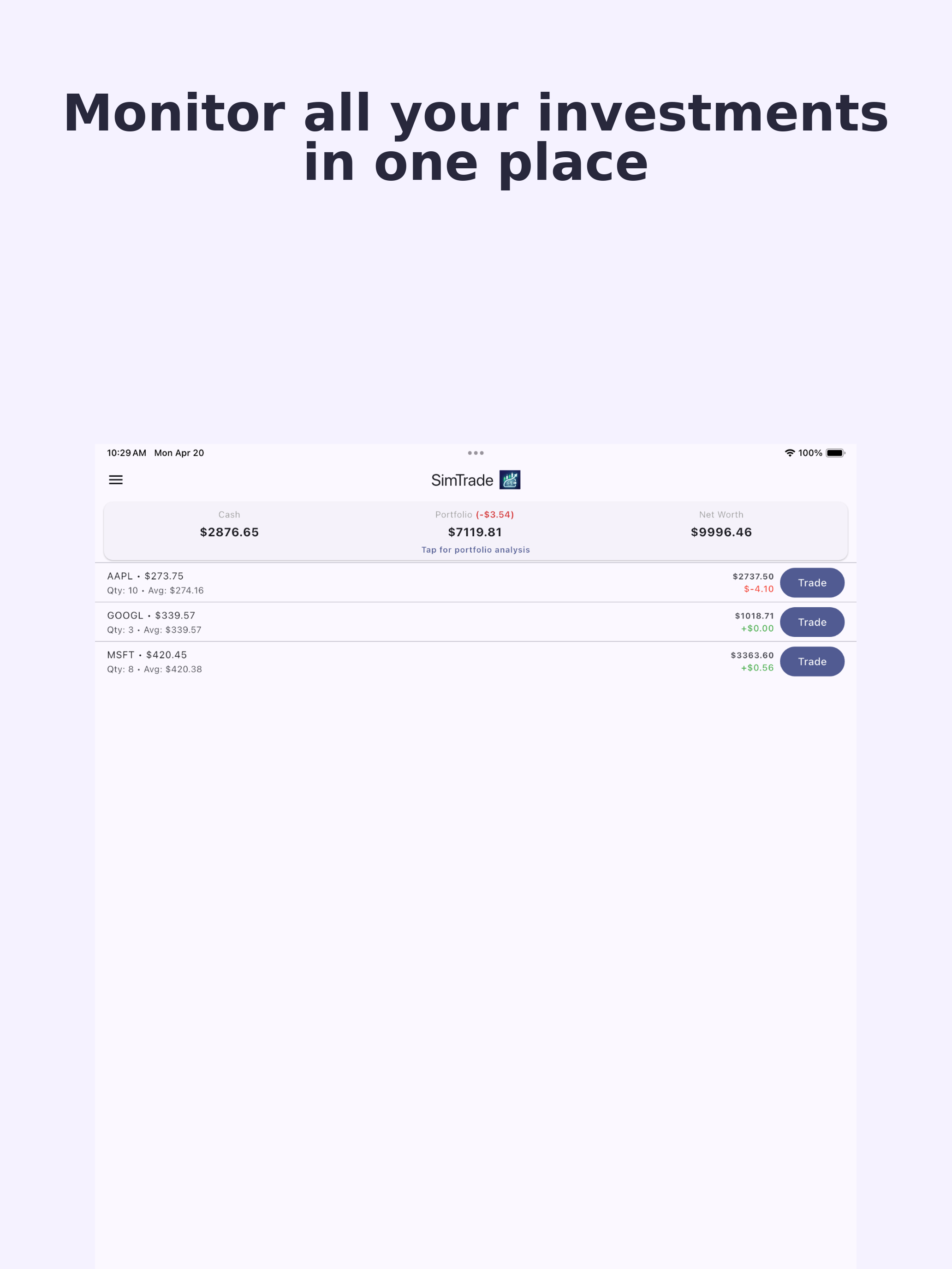 Paper Trading Simulator