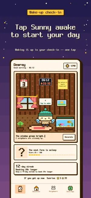 Dewray: Early Wake Alarm Pet screenshot 1