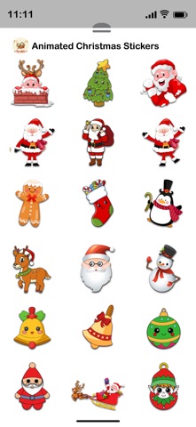 Animated Christmas Emojis pack iPhone screenshot
