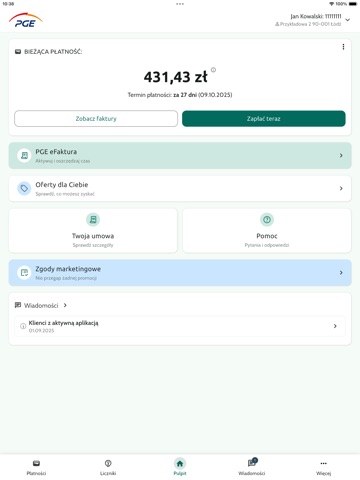 Moje PGE iPad screenshot 2