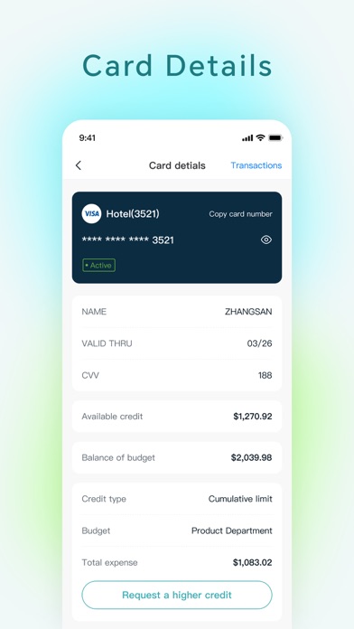 Qbit Card Screenshot