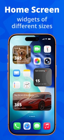 Home screen countdown widgets screenshot