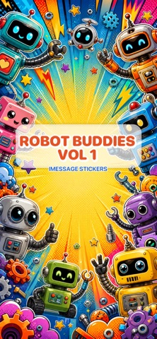 Robot Buddies Stickers Vol. 1 iPhone screenshot
