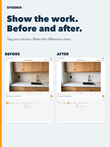 SiteGrid Photo Reports iPad screenshot