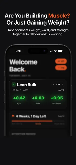 Taper: Muscle & Fat Tracker screenshot 1