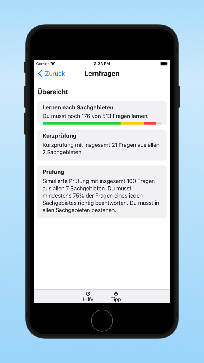 Fallschirmsprung Lernfragen