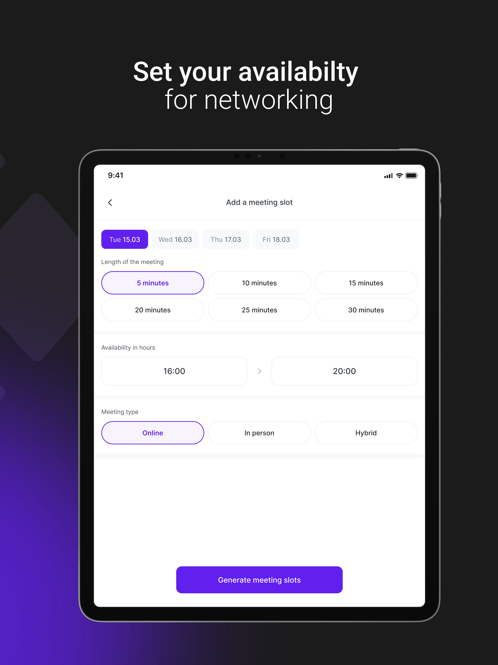 Gridaly: Event app