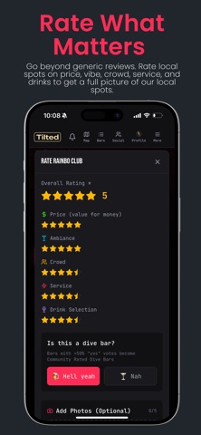 Tilted - Dive Bar Ratings iPhone screenshot