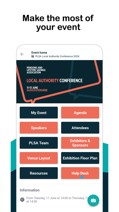 PLSA Events Screenshot