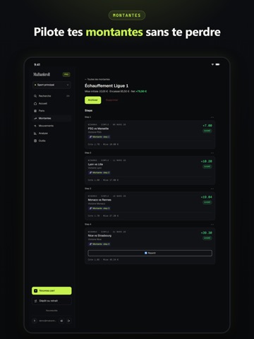 MaBankroll : suivi de paris iPad screenshot