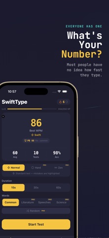 SwiftType - Typing Speed Test Screenshot 3 of 7