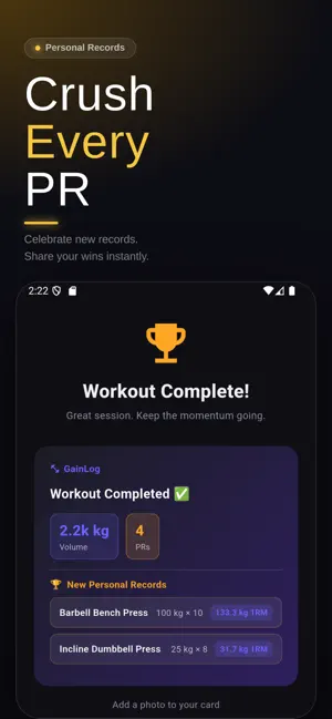 GainLog - Gym Workout Tracker screenshot 4