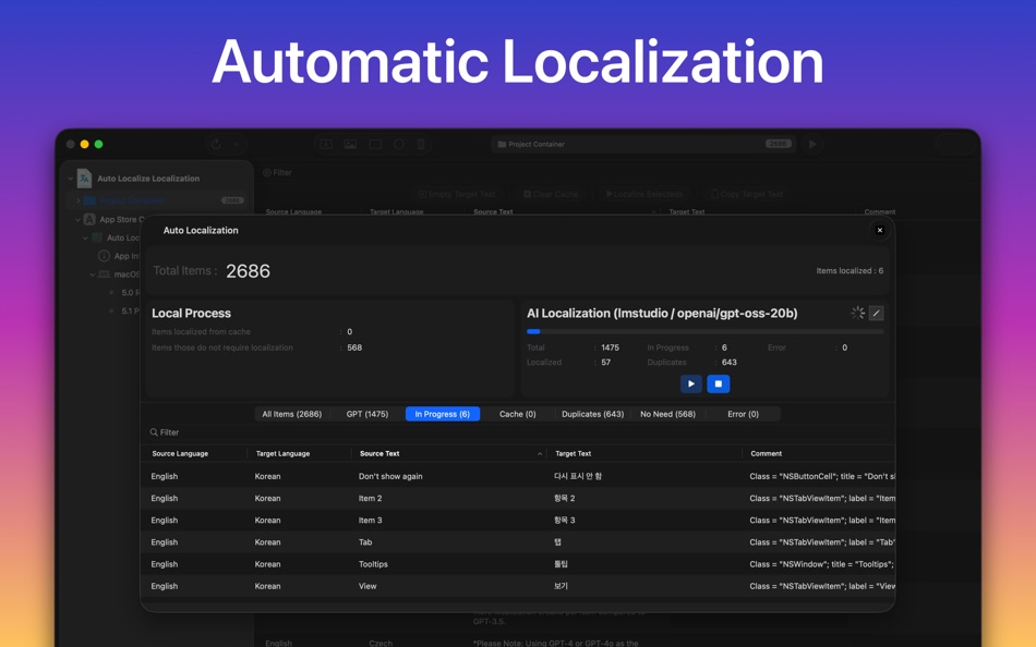 #5. Auto Localize (macOS) By: Muharrem Ozkan