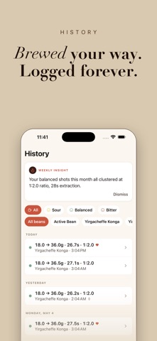 Pull Espresso Log Screenshot 4 of 5