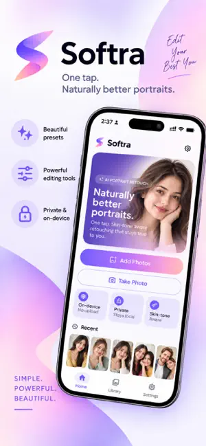 Softra: Portrait Photo Editor screenshot 1