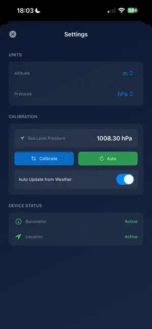 No Ads Barometric Altimeter screenshot 2