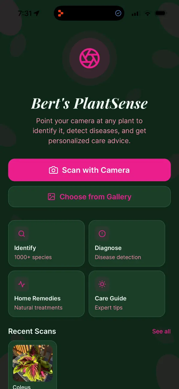 Screenshot #1 pour Bert's Plant Sense