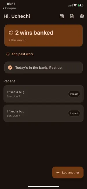 Career Receipts: Work Log screenshot 1