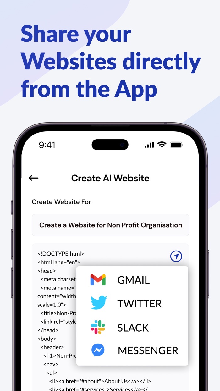 AI Website Builder, Generator