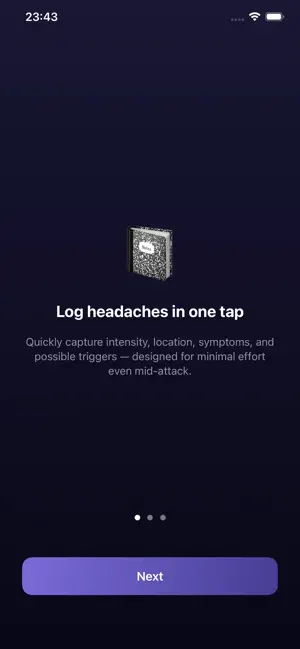 Migraine Note: Headache Diary screenshot 1