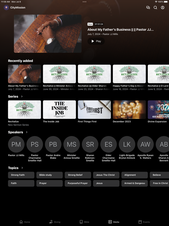 City Mission Church iPad screenshot 2 - Education app