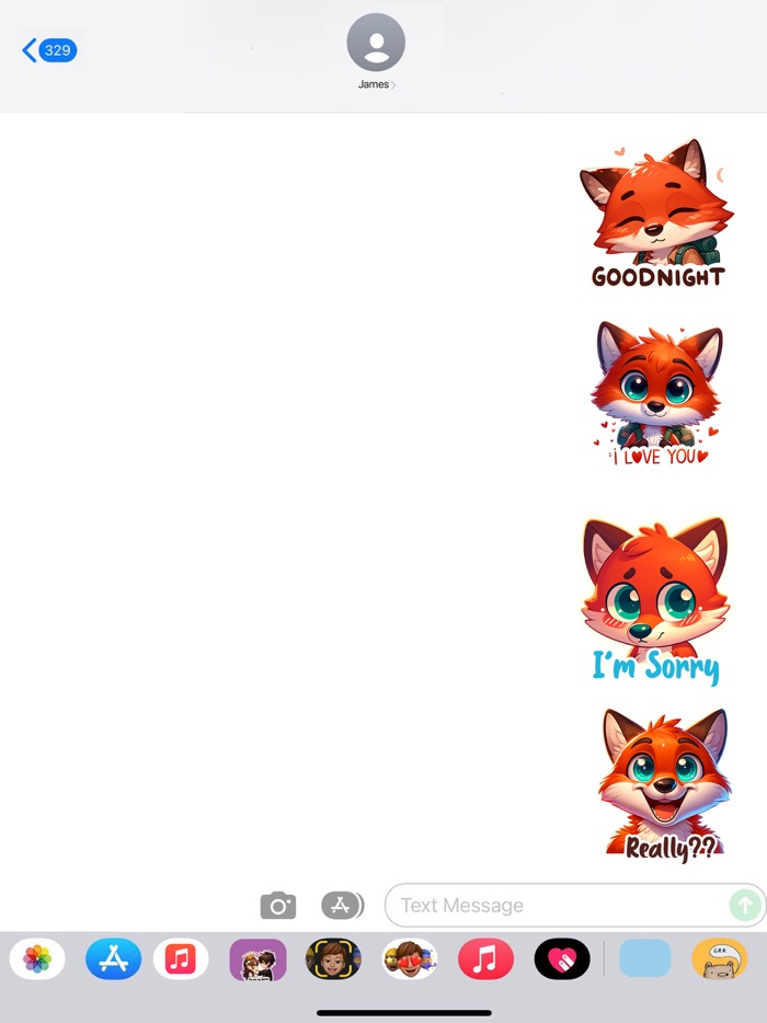 Finn, Cute Fox Stickers