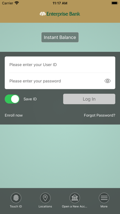Enterprise Bank Personal Screenshot
