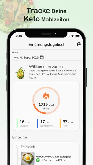 Screenshot von Ernährungstagebuch: KetoPal auf dem iPhone 1