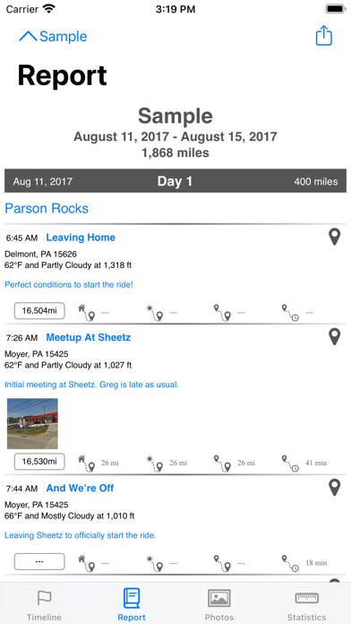 MotoJournal iPhone screenshot 6 - Travel app