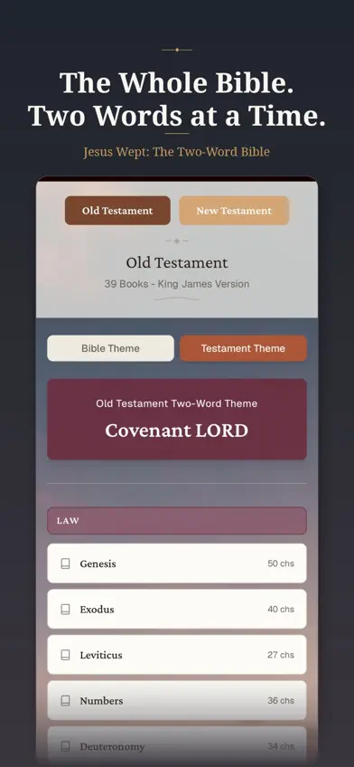 Jesus Wept: The Two-Word Bible screenshot 1