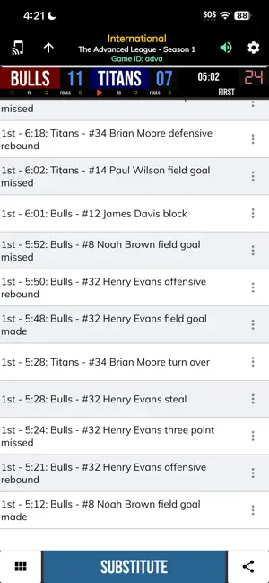 BT Basketball Stats screenshot 2