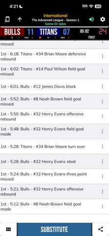 BT Basketball Stats iPhone screenshot