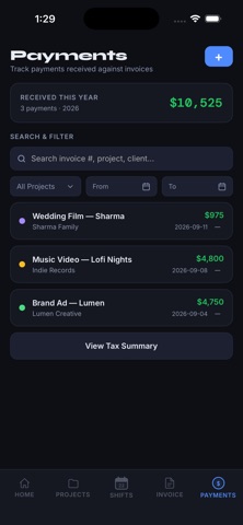 Perday: Log Shift, Invoices iPhone screenshot