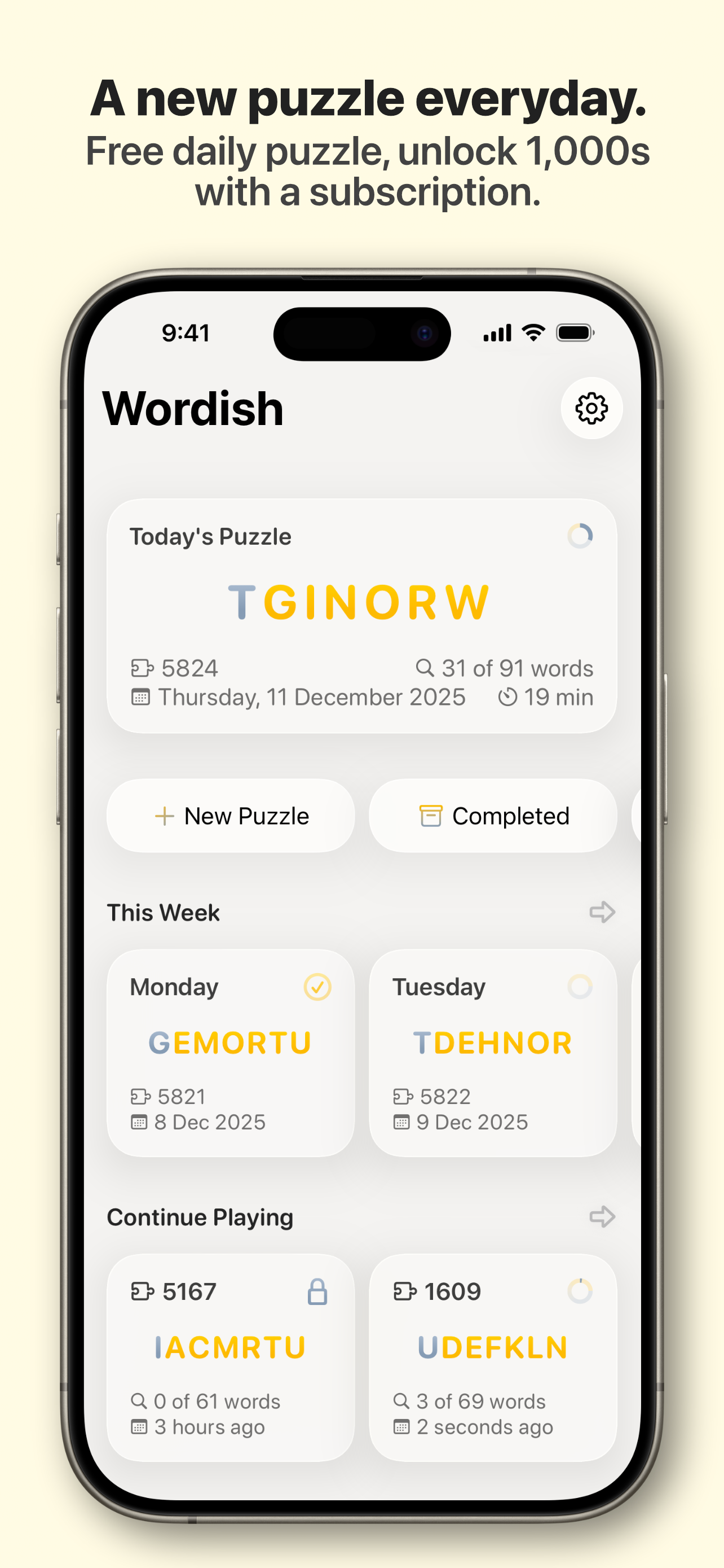Wordish: Word Puzzle screenshot 3