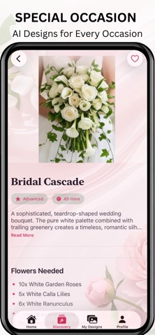 PetalPerfect: AI Floral Design iPhone screenshot