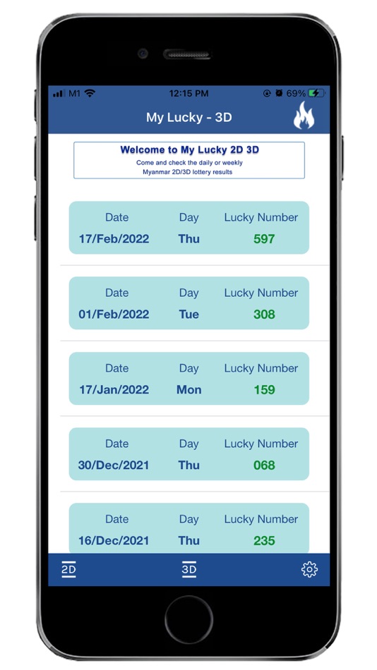 #2. My Lucky 2D 3D (iOS) Podle: Wai Hlyan Hein