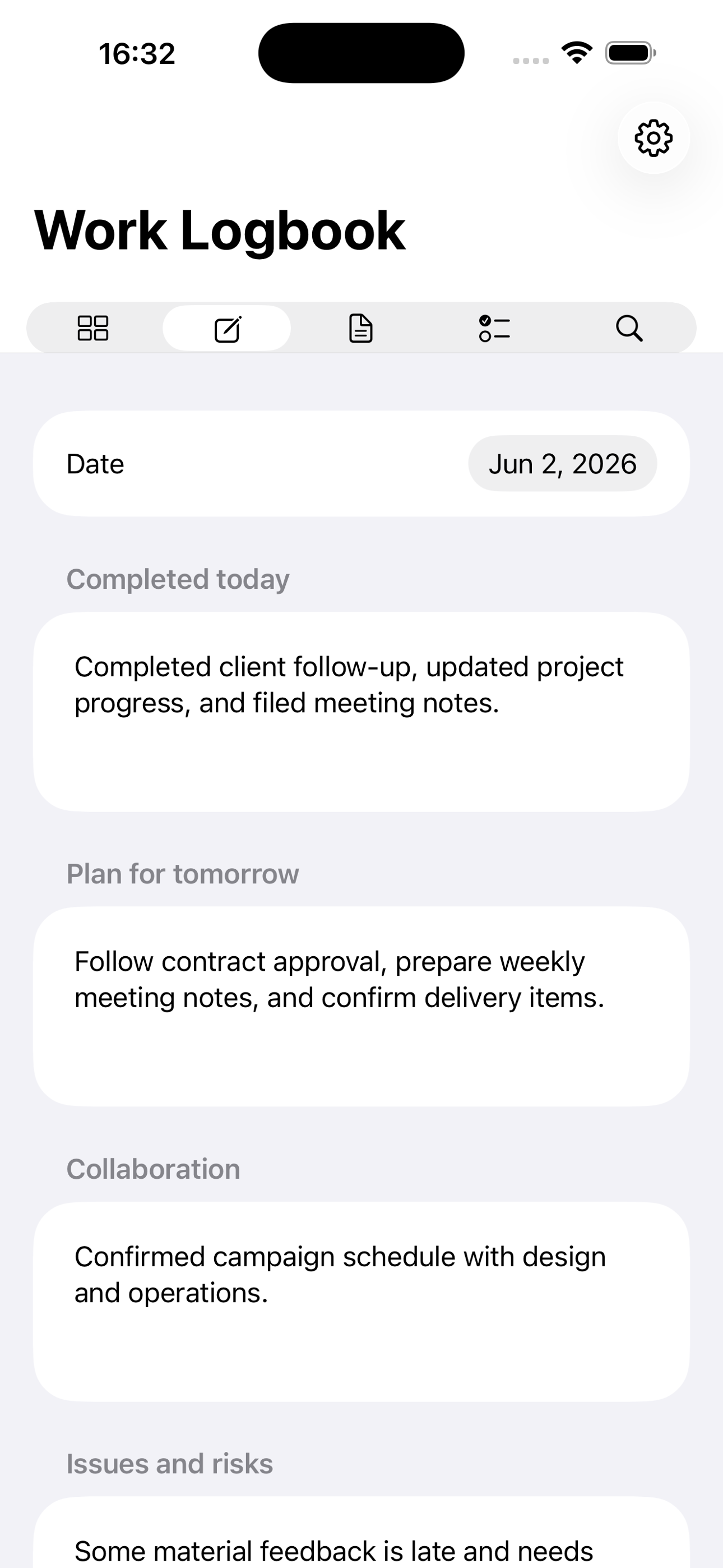 Work Logbook Daily Weekly2026 screenshot 3