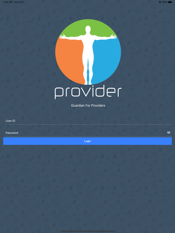 Guardian For Providers iPad screenshot 1 - Medical app
