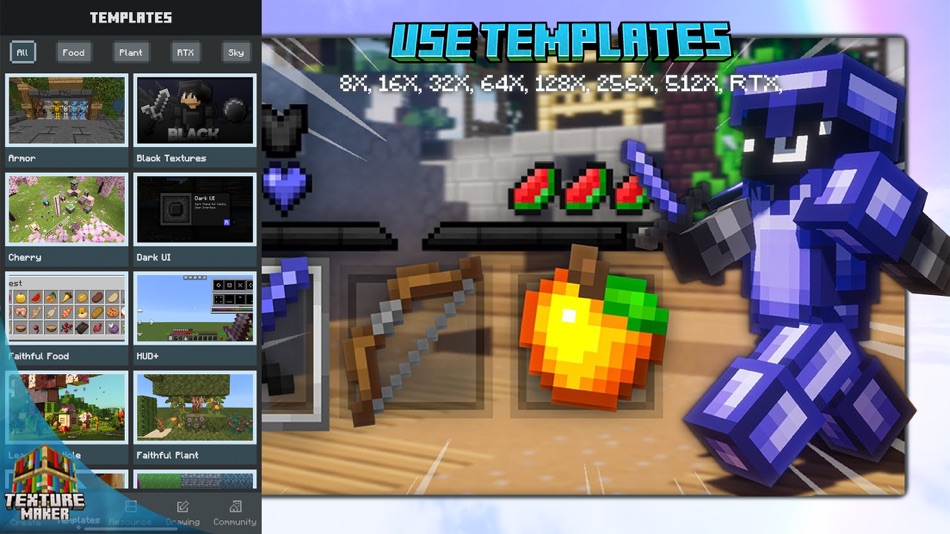 #5. Texture maker for Minecraft PE (iOS) 由: PAMG
