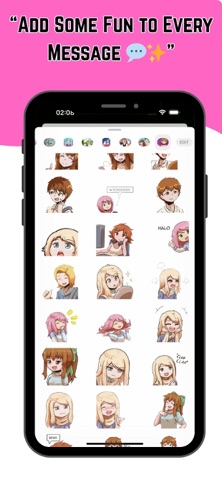Kawai Girl Romantic Stickers screenshot