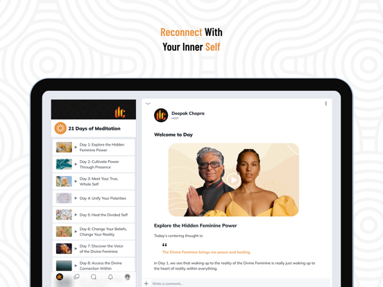 Deepak Chopra iPad screenshot 2 - Lifestyle app