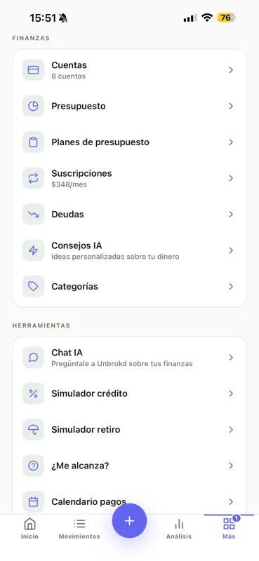 Unbrokd: Finanzas personales screenshot 6 of 8